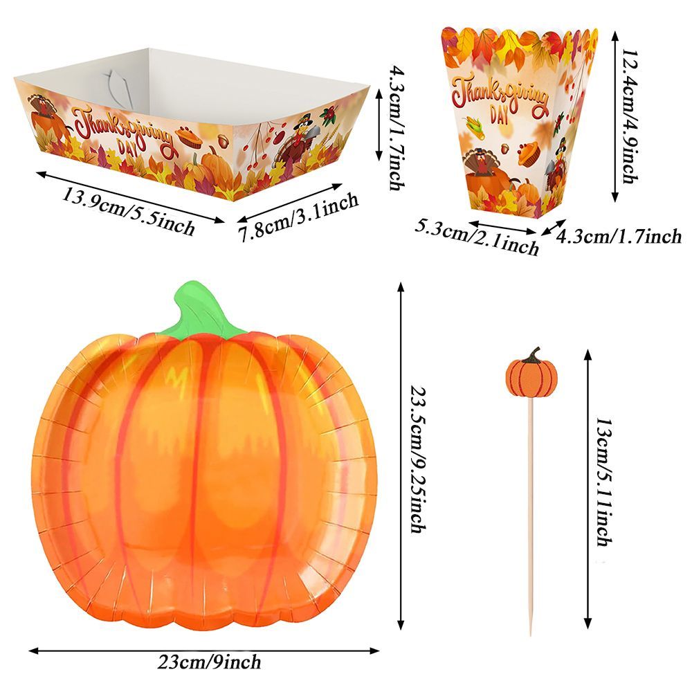 134 Pcs Thanksgiving Party Tableware Set I
