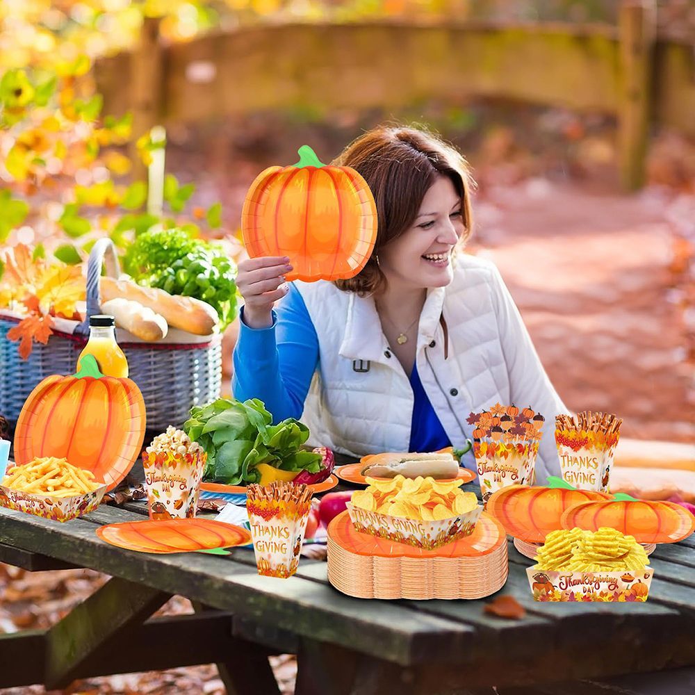 134 Pcs Thanksgiving Party Tableware Set I