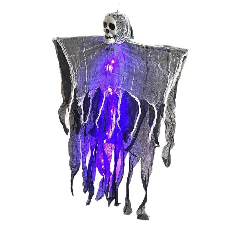 Hanging Ghost Skull Skeleton Prop