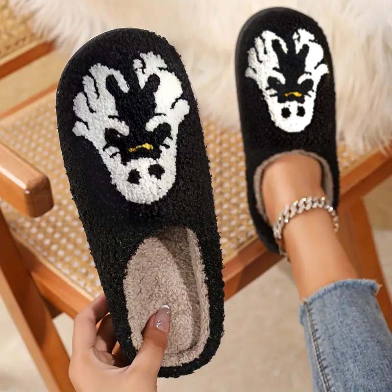 Ghost Towel Embroidery Slippers