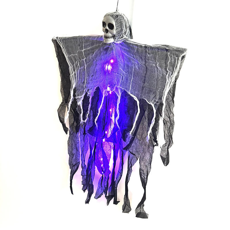 Hanging Ghost Skull Skeleton Prop