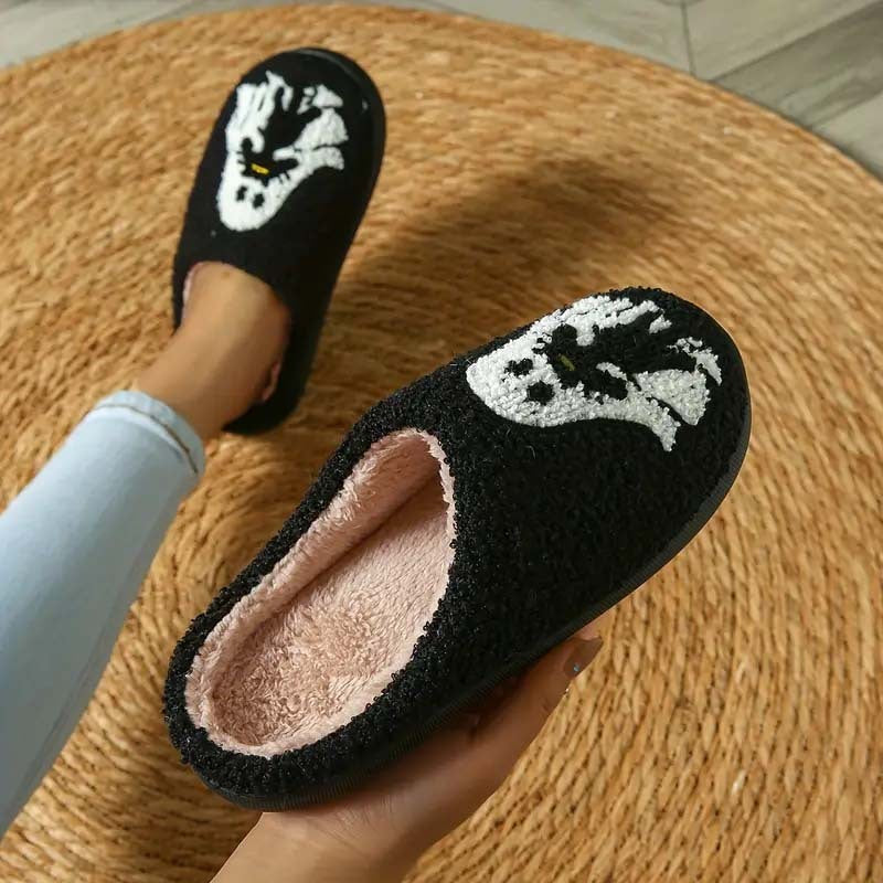 Ghost Towel Embroidery Slippers