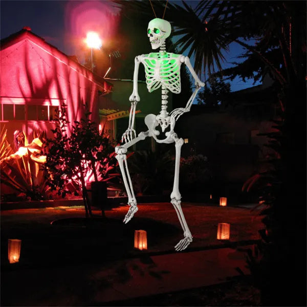 5.5ft Life-Size Skeleton with built-in Green LED Lights
