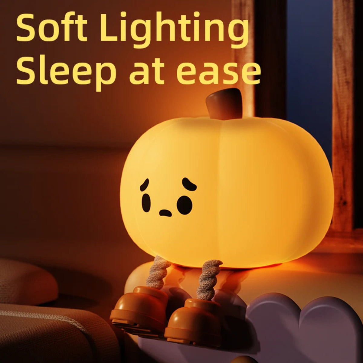 Pumpkin Lantern Silicone Night Light