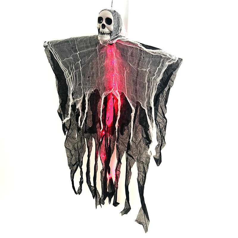 Hanging Ghost Skull Skeleton Prop