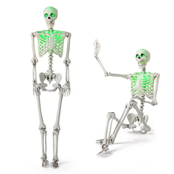5.5ft Life-Size Skeleton with built-in Green LED Lights