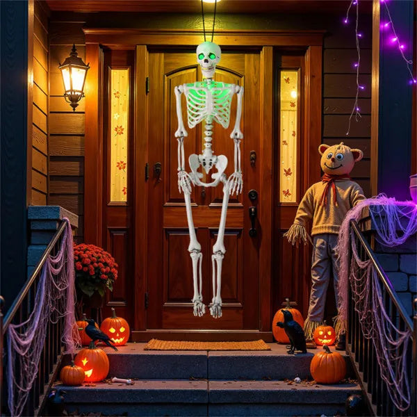5.5ft Life-Size Skeleton with built-in Green LED Lights