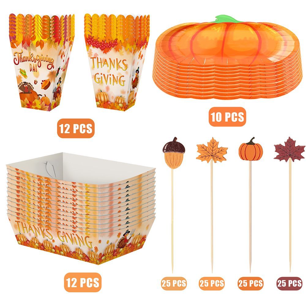 134 Pcs Thanksgiving Party Tableware Set I