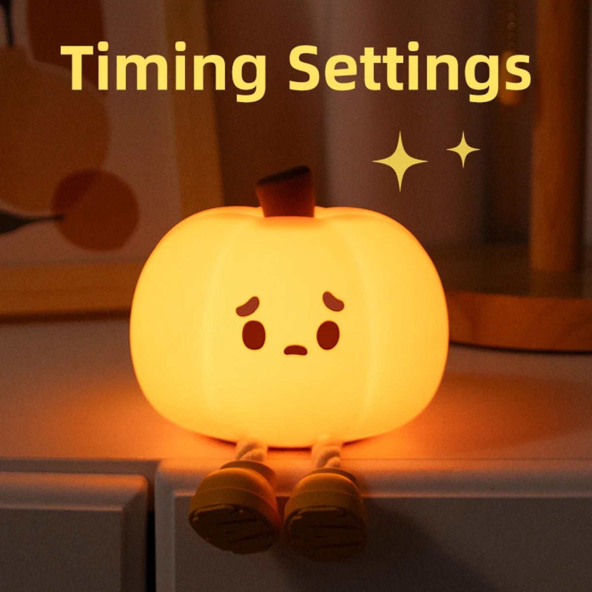 Pumpkin Lantern Silicone Night Light