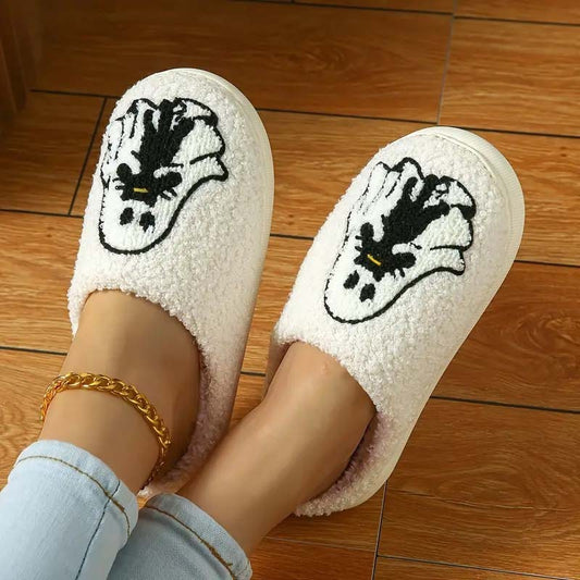 Ghost Towel Embroidery Slippers