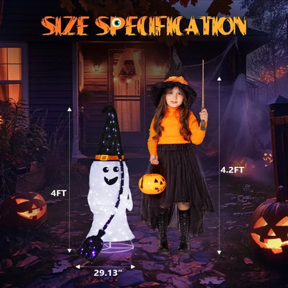 4ft Ghost Lighted Outdoor Halloween Decorations