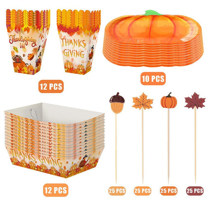 134 Pcs Thanksgiving Party Tableware Set I