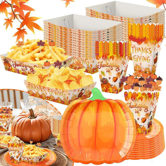 134 Pcs Thanksgiving Party Tableware Set I